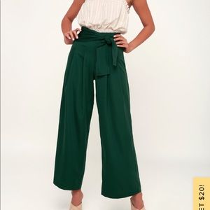 Webber Forest Green tie Front Pants